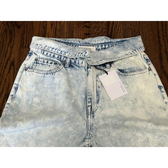 PISTOLA Jeans Womens 27 Blue Acid Wash Straight Leg Fold Over Waist 90s NWT - Picture 5 of 11